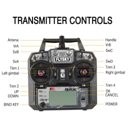 FLYSKY FS-i6X I6X AFHDS 2A RC Transmitter with X6B IA6B IA10B Receiver 10CH 2.4GHz for Aairplane Helicopter FPV Racing Drones