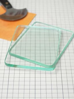 WUTA Leather Burnisher Craft Tools Clear Tempered Glass Slicker for Burnishing Polishing Board Leather Finish Tokonole Gum Tool