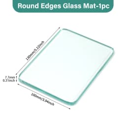 WUTA Leather Burnisher Craft Tools Clear Tempered Glass Slicker for Burnishing Polishing Board Leather Finish Tokonole Gum Tool