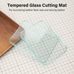 WUTA Leather Burnisher Craft Tools Clear Tempered Glass Slicker for Burnishing Polishing Board Leather Finish Tokonole Gum Tool