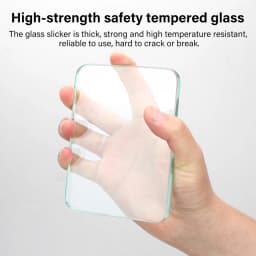 WUTA Leather Burnisher Craft Tools Clear Tempered Glass Slicker for Burnishing Polishing Board Leather Finish Tokonole Gum Tool