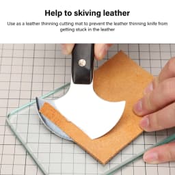 WUTA Leather Burnisher Craft Tools Clear Tempered Glass Slicker for Burnishing Polishing Board Leather Finish Tokonole Gum Tool
