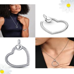 Minimalism Silver Color O Pendant O & Heart Charm Fit Original Pendant Necklace DIY For Women Jewelry Anniversary Gift