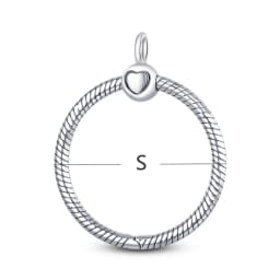 Minimalism Silver Color O Pendant O & Heart Charm Fit Original Pendant Necklace DIY For Women Jewelry Anniversary Gift