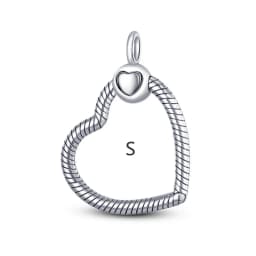 Minimalism Silver Color O Pendant O & Heart Charm Fit Original Pendant Necklace DIY For Women Jewelry Anniversary Gift