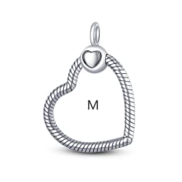 Minimalism Silver Color O Pendant O & Heart Charm Fit Original Pendant Necklace DIY For Women Jewelry Anniversary Gift