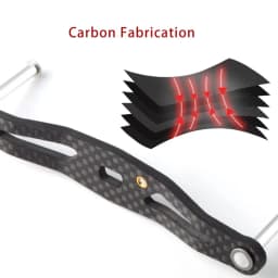 Ruke Fishing Reel Handle Carbon Fiber Fishing Rocker Whole Length 105-120mm Hole Size 8*5/7*4mm Thickness 3mm Reel Accessory