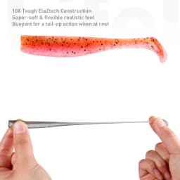 JOHNCOO 6pcs TPR Soft Bait Paddle Tail Swimbait 70mm 2.3g Jigging Lure Artificial Baits Wobblers Pike Bass Fishing Lure