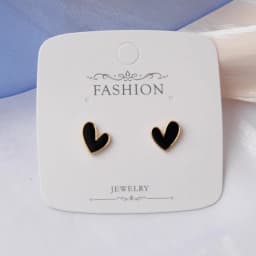 Sweet Burgundy Enamel Heart Earrings for Women Gold Color Metal Love Peach Hanging Dangle Ear Vintage Jewelry Girl Brincos