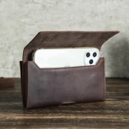 Cow Leather Men Phone Belt Clip Pouch for Apple iPhone 17 16 15 14 Pro Max Case Samsung Galaxy Cellphone 4.7-6.9 inch Waist Bag