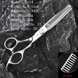 Fnlune 6.0 Professional Hairdressing Scissors Salon Barber Accessories Haircut Machine Thinning Shear Hairdresser'S Scissors