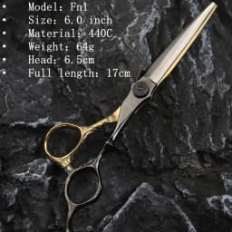 Fnlune 6.0 Professional Hairdressing Scissors Salon Barber Accessories Haircut Machine Thinning Shear Hairdresser'S Scissors