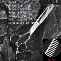 Fnlune 6.0 Professional Hairdressing Scissors Salon Barber Accessories Haircut Machine Thinning Shear Hairdresser'S Scissors