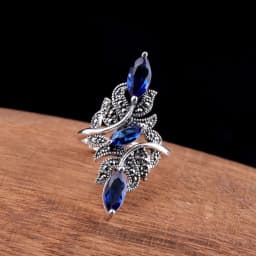 2025 Delicate Blue Rhinestones Zircon Rings for Women AccessoriesStatement Jewelry High Quality Fashion Wedding Band Bridal Gift