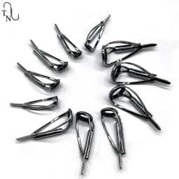 TN07 5PCS Fishing Rod Tip Guides Rod Eye Building Smooth Iron Fishing Rod Guides Ring Saltwater Repair Kit For Fishing