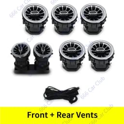 3/64 Colour LED Air Vents For Mercedes Benz W205 W213 W222 W117 W176 X156 W206 W167 Ambient Light Turbine Nozzle Decorative Lamp