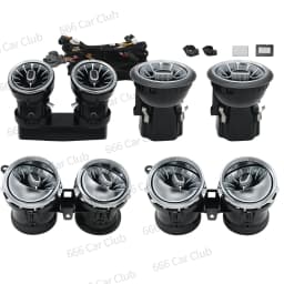 3/64 Colour LED Air Vents For Mercedes Benz W205 W213 W222 W117 W176 X156 W206 W167 Ambient Light Turbine Nozzle Decorative Lamp