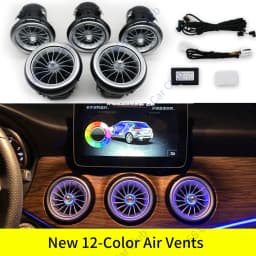 3/64 Colour LED Air Vents For Mercedes Benz W205 W213 W222 W117 W176 X156 W206 W167 Ambient Light Turbine Nozzle Decorative Lamp