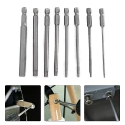8Pcs 1/4" Hex Shank Head Allen Wrench Screwdriver Socket Bit Metric Magnetic Screwdriver Bits Set