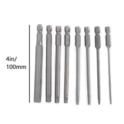 8Pcs 1/4" Hex Shank Head Allen Wrench Screwdriver Socket Bit Metric Magnetic Screwdriver Bits Set