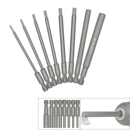 8Pcs 1/4" Hex Shank Head Allen Wrench Screwdriver Socket Bit Metric Magnetic Screwdriver Bits Set