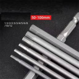 8Pcs 1/4" Hex Shank Head Allen Wrench Screwdriver Socket Bit Metric Magnetic Screwdriver Bits Set