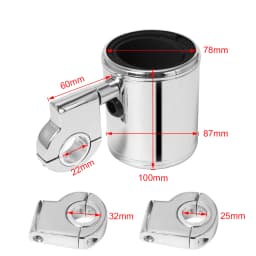 ABS Motorcycle Adjustable Cup Holder Handlebar Drink Bottle 22mm-32mm For Universal Harley Touring Road Glide Softail Sportster