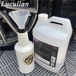Lucullan 28MM Fill Threaded Funnel - Twist On Empty Spray Bottle Refill Liquid Oils Powders For Home Car Detailing