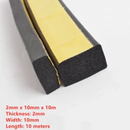 New EPDM Self Adhesive Flat Rubber Seal Strip sponge sealing strip EVA Black Foam Single Sided Tape Anti-collision Seal Gasket