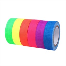 UV Gaffer Fluorescent Tape Matt Night Self-Adhesive Glow In The Dark Luminous Tape For Party Floors Stages Whiteboard 6pcs/Set