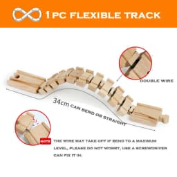 New Wooden Track Accessories Beech Wood Train Track Railway Toys Fit for Biro All Brand Tracks Educational Toys For Children