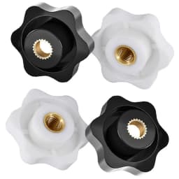 4-15pcs M4 M5 M6 M8 M10 M12 Thumb Knob Nut Black White Clamping Handle Plum Thread Hand Mechanical Manual Tighten Star Nuts