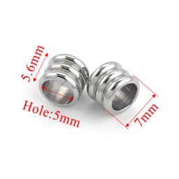 20pcs Stainless Steel Spacer Beads For Bracelet Three levels Beads Big Hole Jewelry Bead For Jewelry Making Components Wholesale