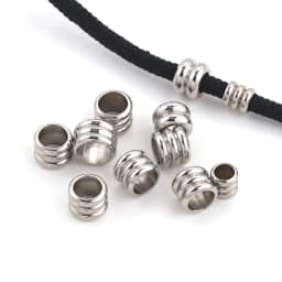20pcs Stainless Steel Spacer Beads For Bracelet Three levels Beads Big Hole Jewelry Bead For Jewelry Making Components Wholesale