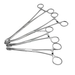Sponge Forceps Straight/Curved Serrated Jaws Stainless Steel Dental Forceps Instrument