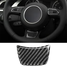 Car Steering Wheel Sticker Trim Carbon Fiber Decoration Allroad Sportback Auto Accessories For Audi A6 C7 12-18 A7 A4L A3 Q3 Q5
