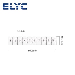 100Pcs ZB6 For UK2.5B UK5N PT4 ST4 UKK/UKKB5 DIKD1.5 Number Blank DIN Rail Terminal Block Accessories UK Zack Marker Strips ZB 6