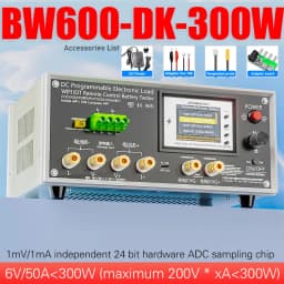 BW600-DK 200V 50A 18650 Lithium Lead-acid Battery Capacity Monitor Electronic Load Power Tester Discharge Meter Car Check Tools