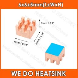 WE DO HEATSINK Useful Pure Copper Heat Sink Without or With Thermal Pad, Various Copper Shape Size Options