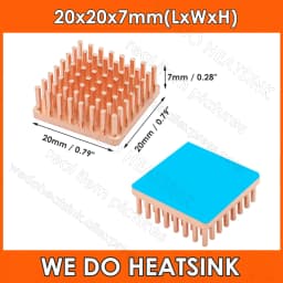 WE DO HEATSINK Useful Pure Copper Heat Sink Without or With Thermal Pad, Various Copper Shape Size Options