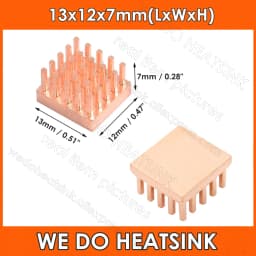 WE DO HEATSINK Useful Pure Copper Heat Sink Without or With Thermal Pad, Various Copper Shape Size Options