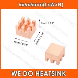 WE DO HEATSINK Useful Pure Copper Heat Sink Without or With Thermal Pad, Various Copper Shape Size Options