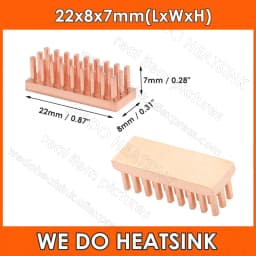 WE DO HEATSINK Useful Pure Copper Heat Sink Without or With Thermal Pad, Various Copper Shape Size Options