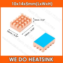 WE DO HEATSINK Useful Pure Copper Heat Sink Without or With Thermal Pad, Various Copper Shape Size Options