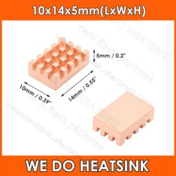 WE DO HEATSINK Useful Pure Copper Heat Sink Without or With Thermal Pad, Various Copper Shape Size Options