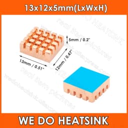 WE DO HEATSINK Useful Pure Copper Heat Sink Without or With Thermal Pad, Various Copper Shape Size Options