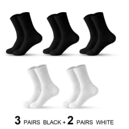 Men Socks Cotton Breathable Long Business Harajuku Socks Solid Gentleman Sox Sokken Outdoor Sports  5 Pairs/Lot Socks