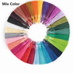5/10/20pcs 8cm Silk Tassel Brush Earrings Charm Diy Earrings Pendant Jewelry Making Satin Fringe Handmade Decor Crafts Wholesale