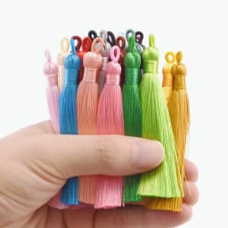 5/10/20pcs 8cm Silk Tassel Brush Earrings Charm Diy Earrings Pendant Jewelry Making Satin Fringe Handmade Decor Crafts Wholesale
