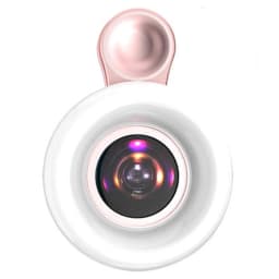 Macro Lens for Mobile 20X Fill Ring Light Selfie Live Lamp Camera Lens with LED Universal Flash Smartphone Portable Light Clip